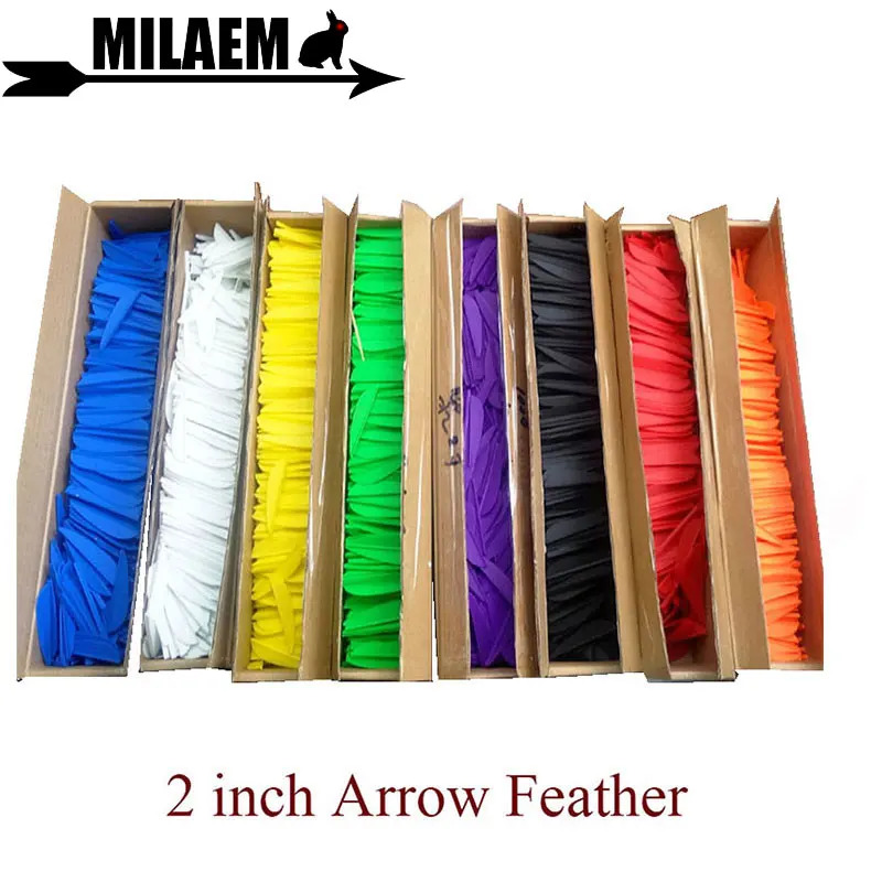 200 cái 2 inch bắn cung cao su lông mũi tên fletching cánh mũi tên lông cung mũi tên phụ kiện chụp