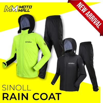 Motorcycle rain gear / Sinoll Raincoat / Motorbike Waterproof Rain Cover jacket