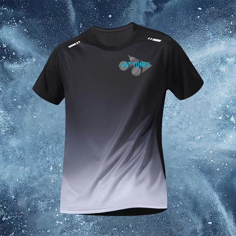  2024 New Yonex Cầu Lông quần áo thể thao    Lưới khô nhanh tay ngắn Tops    Nam Nữ Kid Quần Áo Tập Thể Dục Mỏng khô nhanh Áo phông môn chạy bộ luyện tập bóng rổ Quần Áo 