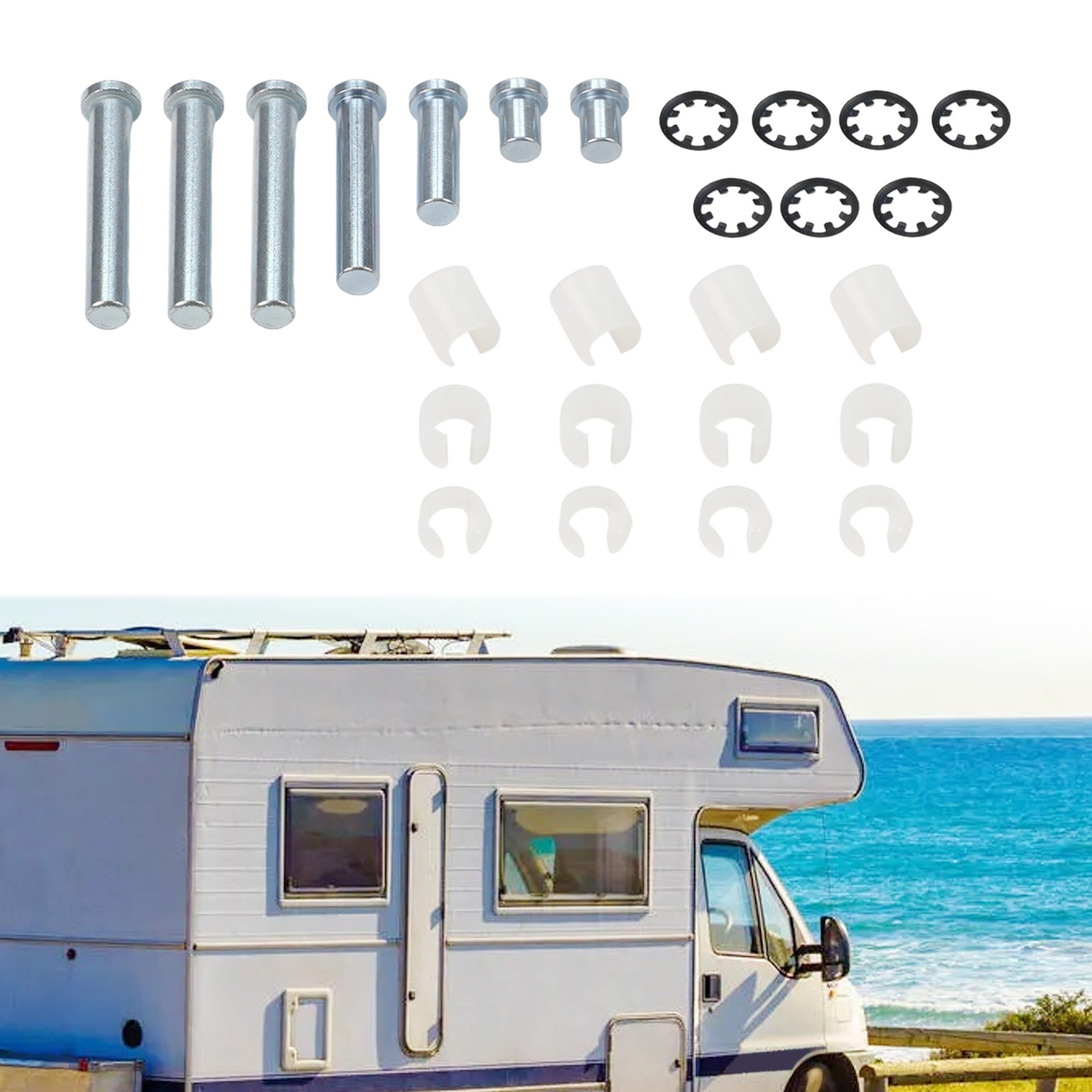 【Tự động thời trang】 cho điện mái hiên cánh tay sửa chữa bộ ghim cho RV điện mái hiên 431840 436366 bộ phận