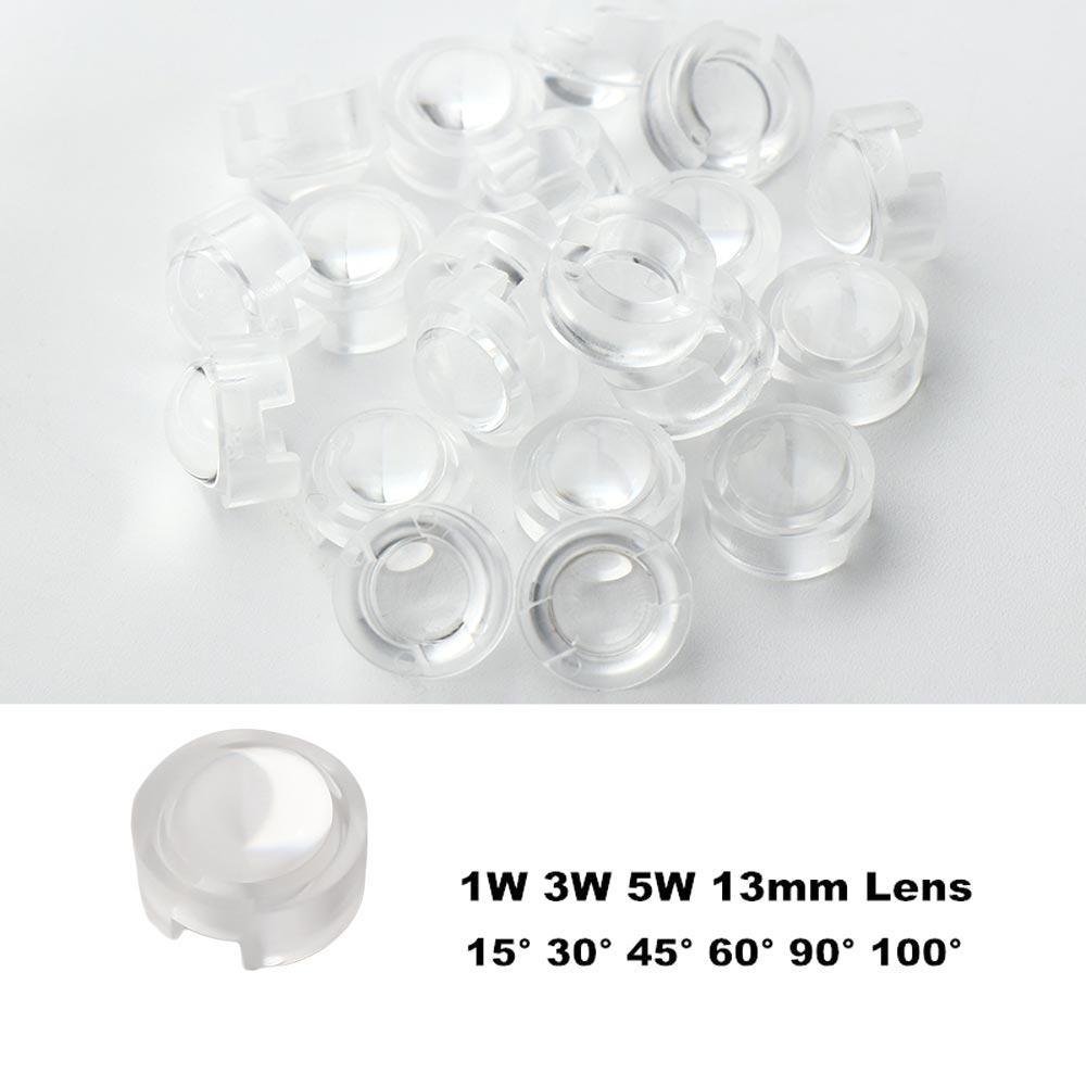 Fellica ống kính quang học 1W 3W 15 30 45 60 90 100 độ ống kính lồi acrylic ống kính cho IR CCTV collimator ống kính 13mm ống kính Ống Kính LED Acrylic ống kính Ống kính mini
