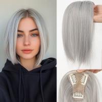 GAOSU Hair Extension Hair Toppers Wigs with Bangs Middle Part Clip In Synthetic Hair Bangs Invisible Natural Fringe Hair Pieces for Women
