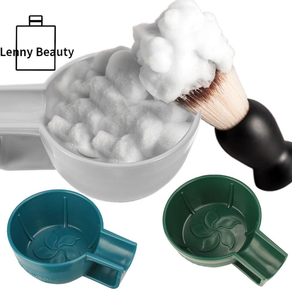 LENNY Tái sử dụng Bát xốp cạo râu Di động Nhựa Hộp đựng bong bóng xà phòng Thuận tiện Sức chứa lớn Cốc cạo râu vành Đàn Ông