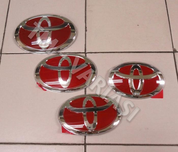 EMBLEM LOGO TOYOTA MERAH 15CM JDM PREMIUM EXCLUSIVE - The Car People Harga 216,000 rupiah*Gratis Ongkir
