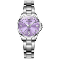OLEVS 3688 Fashion Quartz Women Watch Gift Round-dial Stainless Steel Watchband Wristwatch Calendar Luminous