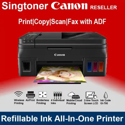 [Local Warranty] Canon PIXMA G4010 Refillable Ink Tank Wireless All-In-One with Fax Inkjet Printer G-4010 G 4010 colour printer color inkjet printer color printer ink tank printer inktank printer