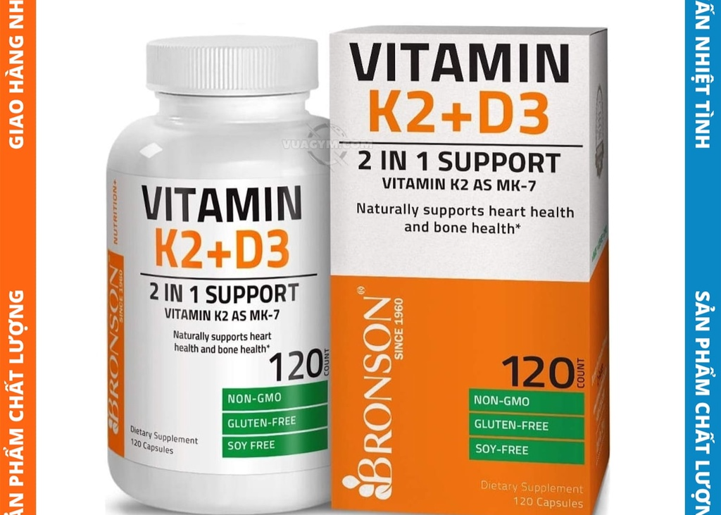 Viên uống Bronson - Vitamin K2+ D3- Hỗ trợ xương khớp