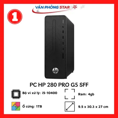 PC HP 280 PRO G5 SFF (I5-10400/8GB RAM/1TB HDD/WL+BT/K+M/WIN 10)