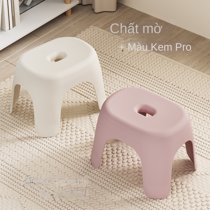 băng ghế dự bị Ghế Đẩu Nhỏ Ghế Ngồi Phòng Khách Dày Dặn Bằng Nhựa Gia Dụng Kiểu Dáng Thấp