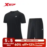 Bộ Đồ Thể Thao Xtep, Bộ Đồ Chạy Bộ Hai Mảnh Nhanh Khô Mùa Hè Cho Nam Áo Thun Ngắn Tay, 879229410252