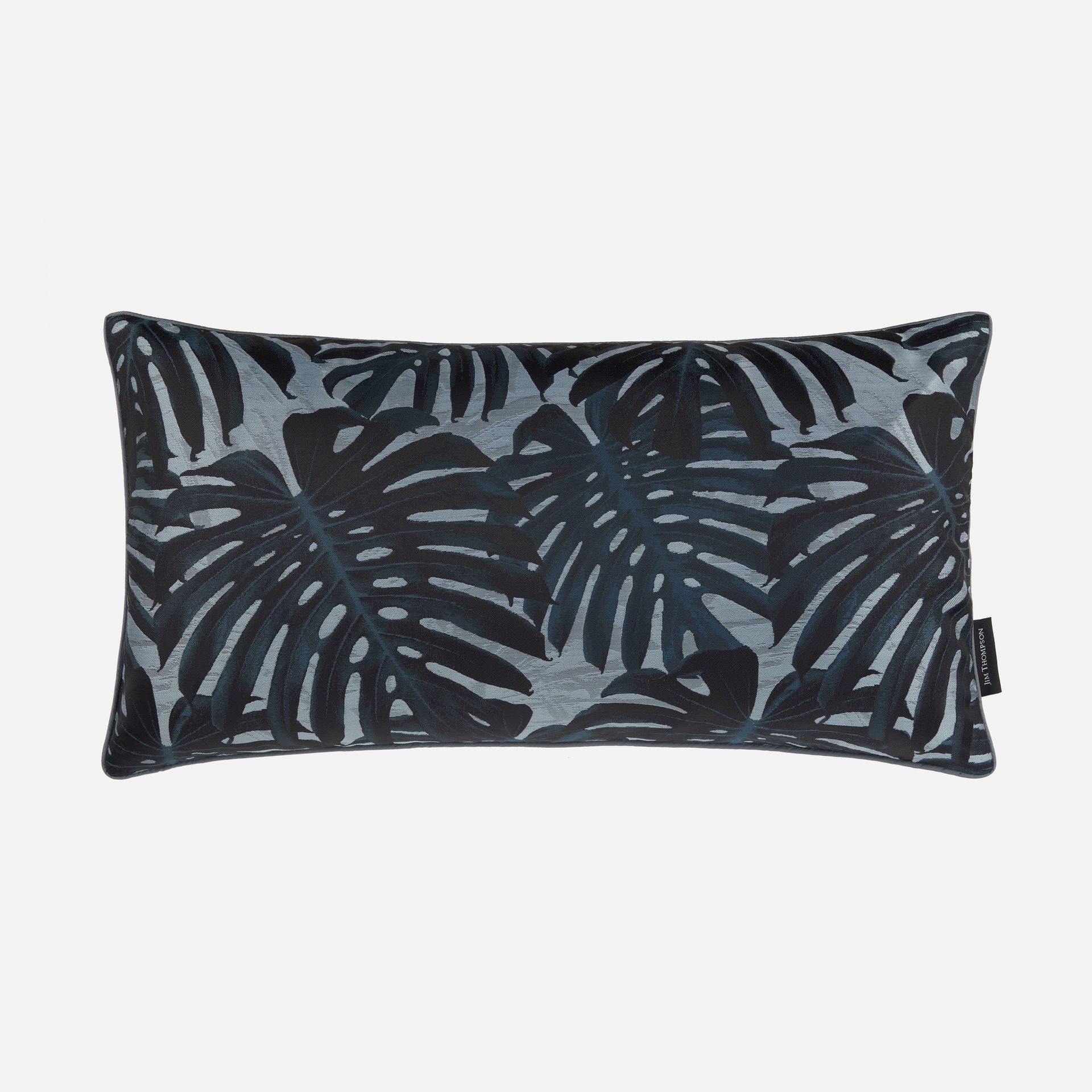 Monstera Jacquard Cushion Cover 12x22" - Navy ราคา 1,400 บาท*ส่งฟรี