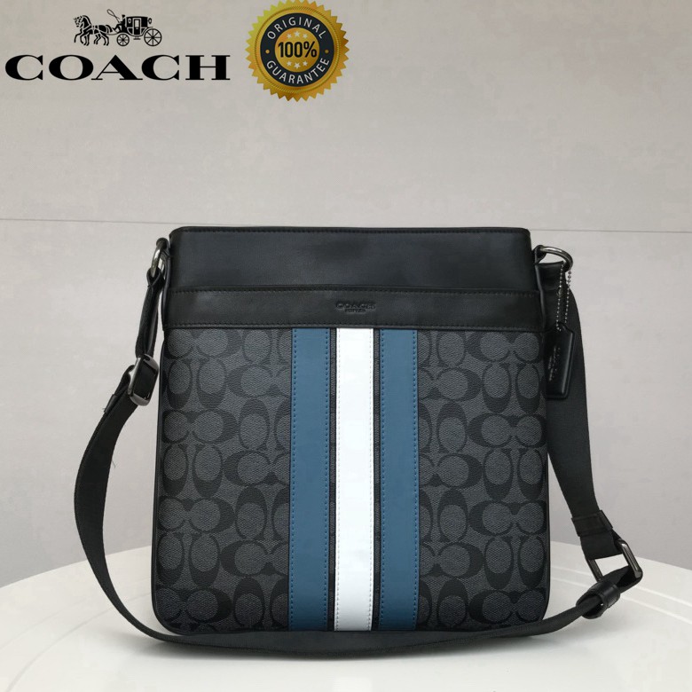 shoulder bag men messenger bag fashion stripe large capacity practical all-match in stock 26068 - ยี่ห้อ Coach ราคา 1,468 บาท*ส่งฟรี