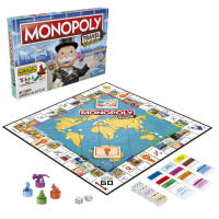 Monopoly Board Game Travel World Tour Board Game for Families and Kids Ages 8+ With Token Stampers and Dry-Erase Gameboard Buy Travel Destinations