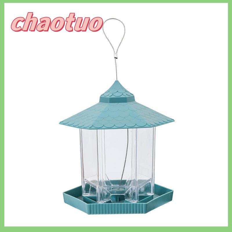 chaotuo Không thấm nước vườn gazebo treo Hoang Dã Bird Feeder container ngoài trời với treo dây thừng Pet chim ăn nhà loại Bird Feeder - 4