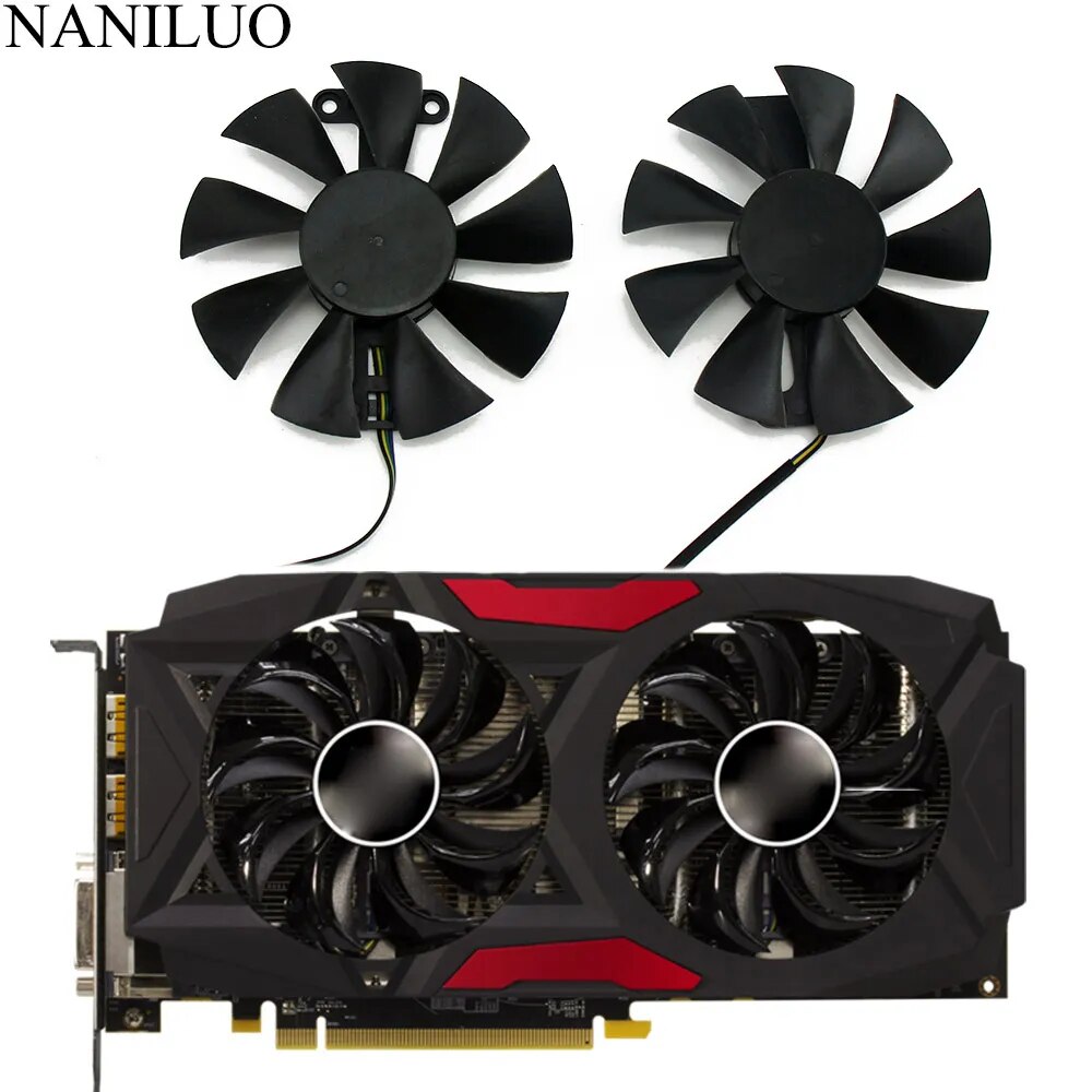 Ga91s2u Powercolor Quỷ Đỏ Rx580 Gpu quạt tản nhiệt Mát Cho Radeon Rồng Đỏ Rx Rx 480 470 580 Video Th