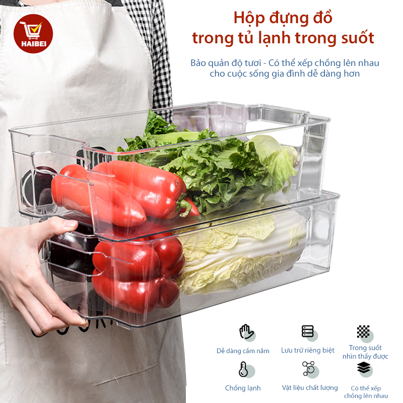 Hộp Đựng Thực Phẩm Trong Tủ Lạnh,Hộp bảo quản thực phẩm,Hộp đựng tủ lạn,hộp đựng đồ nhà bếp ,Hộp nhựa xếp chồng lên nhau, khay đựng tủ lạnh