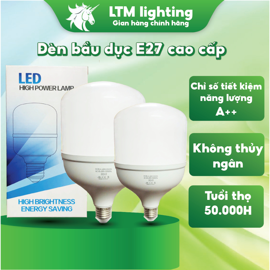 Bóng Đèn Trụ TForce Siêu Sáng (38W, 48W) - Ánh sáng trắng 6500K - Siêu tiết kiệm điện