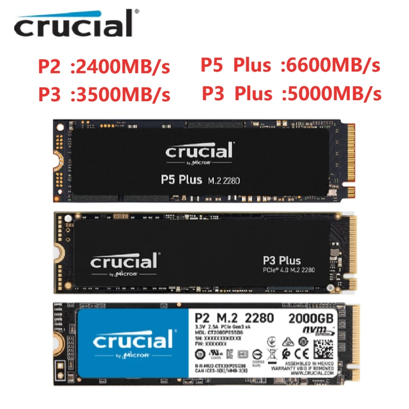 Bản gốc rất quan trọng P5 cộng với 500GB 1TB 2TB PCIe 4.0 3D NAND NVMe M.2 chơi game SSD lên đến 6600 MB/giây 500g 1t 2t hiệu suất cao M.2 2280
