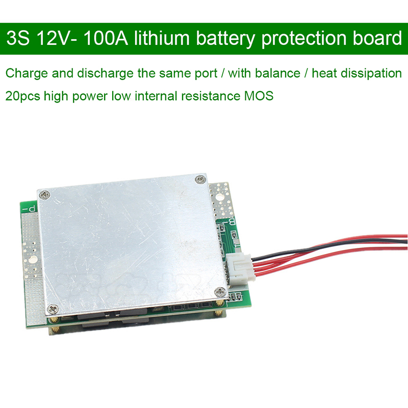 3S 100A 12V Li-ion bảng bảo vệ pin Lithium BMS biến tần UPS Thùng ắc quy lưu trữ năng lượng mô-đun bảo vệ với cân bằng