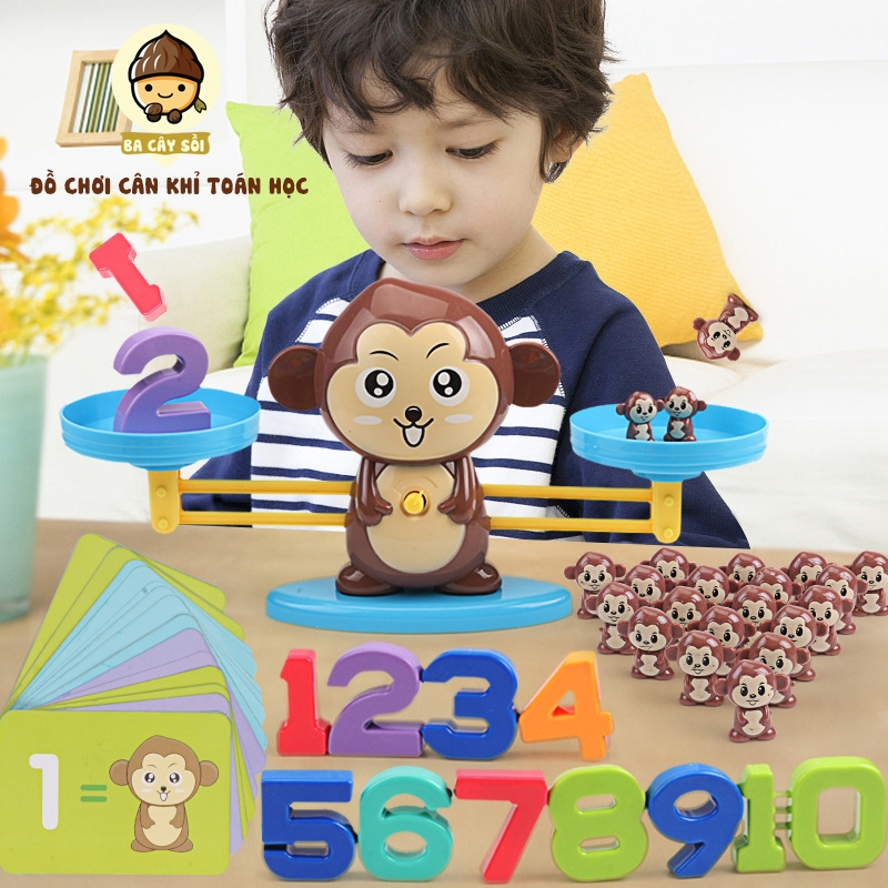 Đồ chơi cân khỉ toán học cân bằng thông minh Monkey Balance cho bé học số