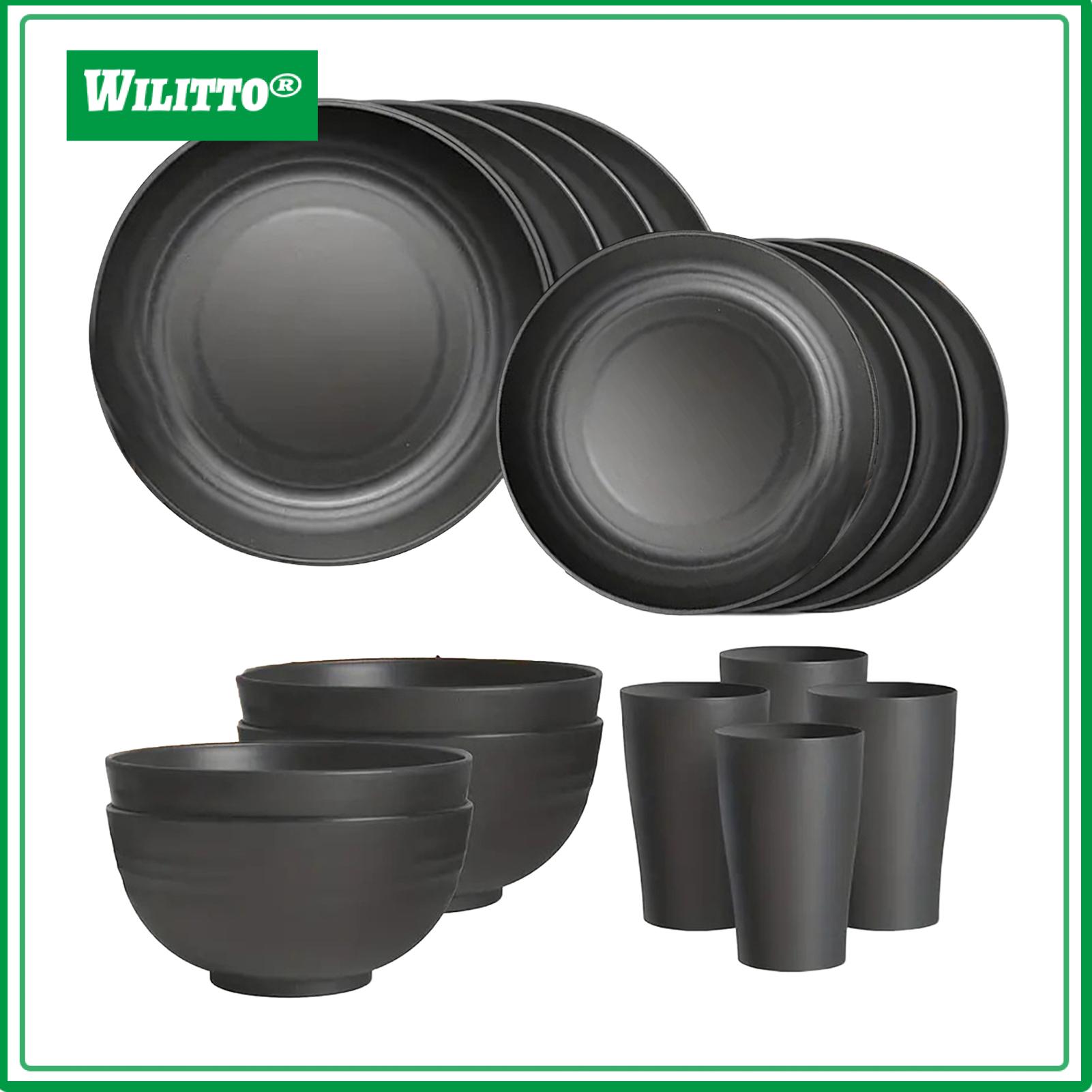 Multi-purpose Tableware for Parties Bpa-free Plastic Cutlery 16pcs Stackable Cutlery Set with Unbreakable Plates Bowls Cups – Bpa-free Tableware for Family Gatherings Picnics Outdoor Use – ราคา 632 บาท*ส่งฟรี