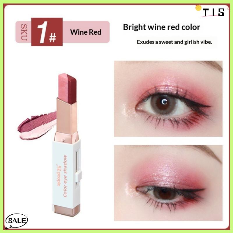 Follow Get New【TIS】 Đôi Màu Eyeshadow Stick Long Lanh Nổi Bật Bóng Dính Mắt Trang Điểm Không Thấm Nước Lâu Dài Nhanh Chóng Áp DỤNG Eyeshadow Nữ Trang Điểm Sản Phẩm - 5