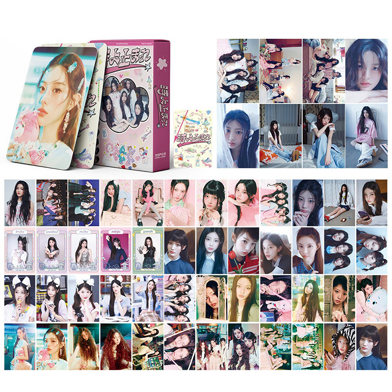 124 Cái / hộp ILLIT Photocards Holographic LOMO Thẻ Sticker KPOP WONHEE YUNAH MINJU MOKA IROHA Nhãn 