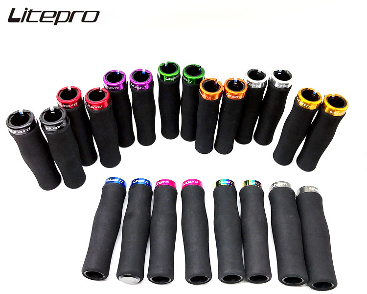 Litepro Folding Bike Ultra Light Single-Sided Lock Sponge Cover Grip MTB Mountain Bicycle 74g Lockable Handlebar Grips