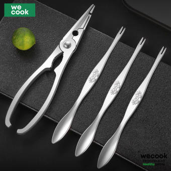 Bộ Dụng Cụ Ăn Hải Sản Kìm Kẹp Càng Cua Ghẹ Inox 304 Không Gỉ Cao Cấp (NB92)