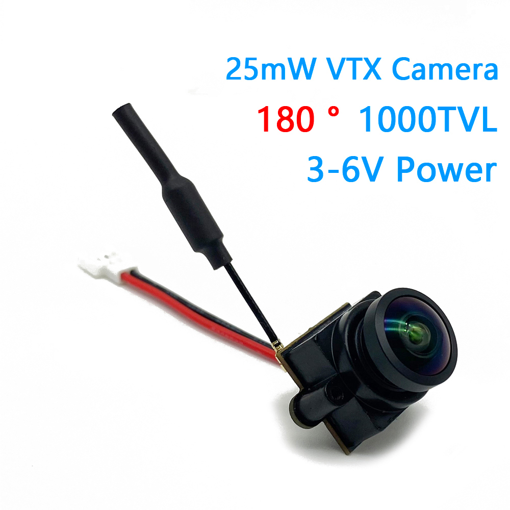 Ewrf 5.8GHz 48ch 25mw máy phát FPV VTX-CAM với 1000TVL 180 độ AIO máy ảnh cho RC trong nhà xe máy ba