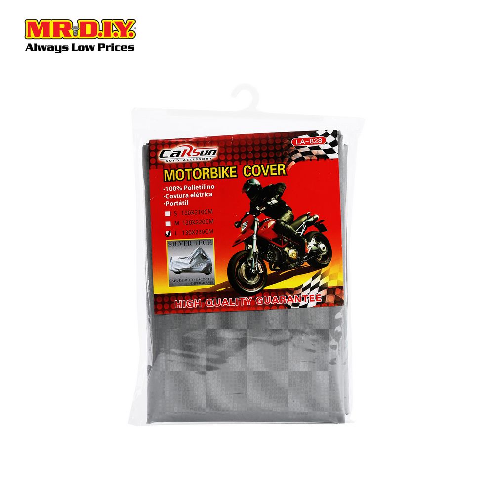 CARSUN ผ้าคลุมรถจักรยานยนต์ กันแดด รังสีUV กันน้ำ ขนาด 130x230cm. ราคา 119 บาท*ส่งฟรี