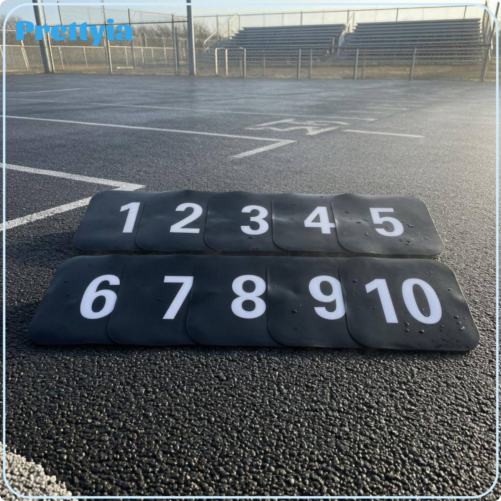 Prettyia 10 Pieces Large Numerals Numbered Marker Mat Flat Exercise Aid ราคา 2,327 บาท*ส่งฟรี