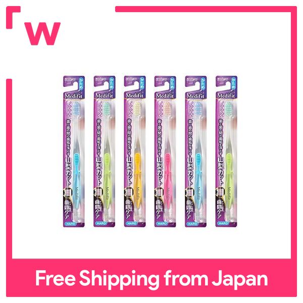 Ebisu Medifit Mountain Toothbrush, Standard size, 6-pack, any color