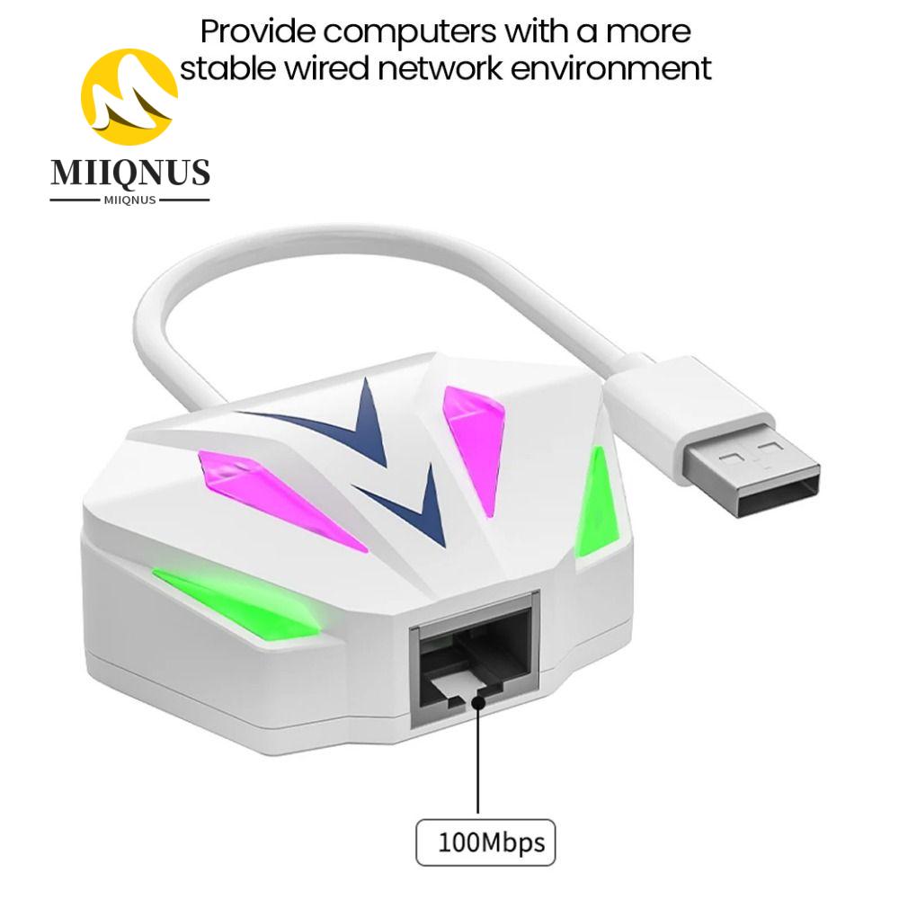 MIIQNUS USB/Type-C Card mạng USB sang RJ45 USB sang 2.5g 2 trong 1 USB sang cổng mạng Chơi và chơi Tốc độ cao Bộ chuyển đổi Ethernet Loại C Dành cho máy tính xách tay Giá 90,500 Đồng*Miễn phí vận chuyển