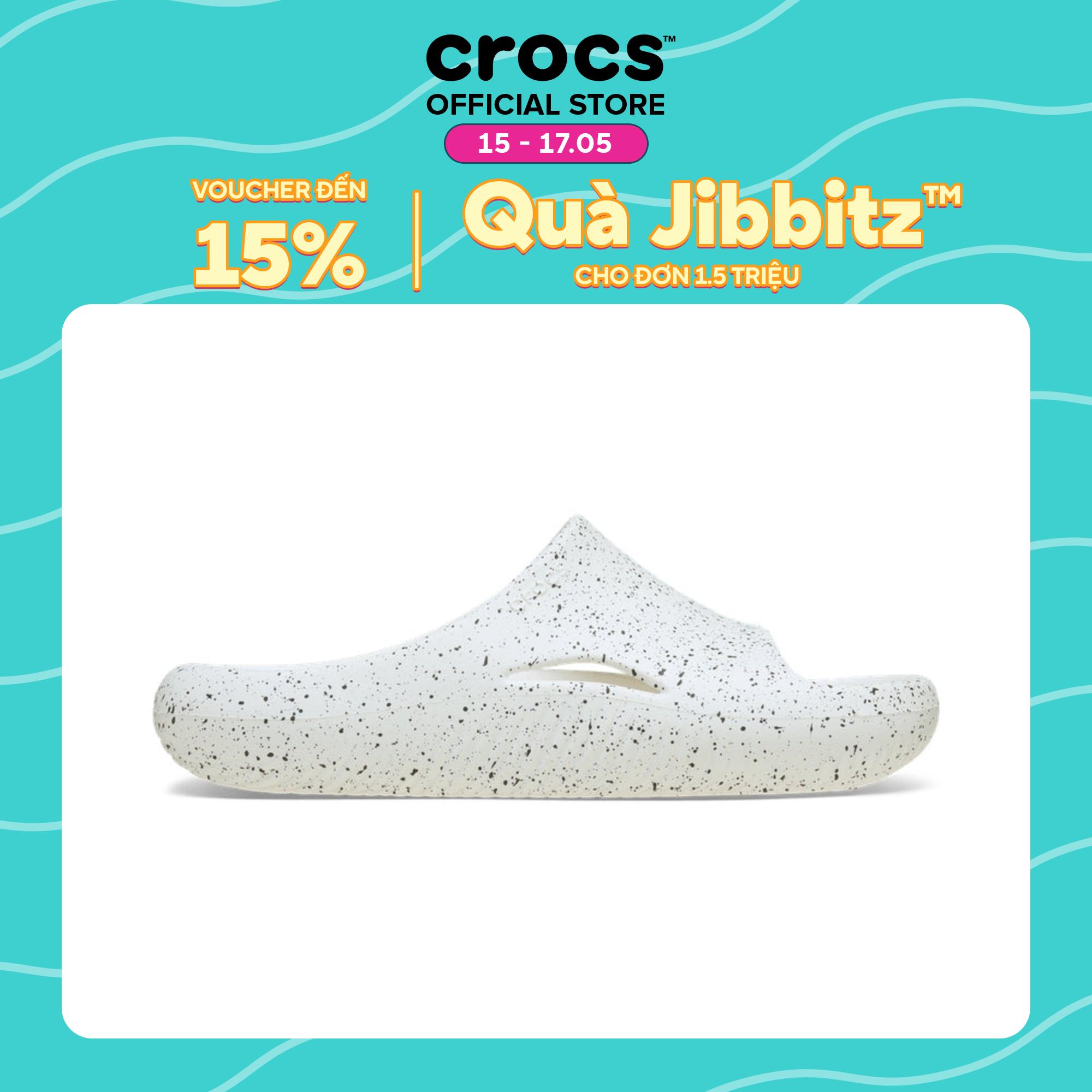 Dép Quai Ngang Unisex Crocs Mellow Recovery Speckle - White - 211601-100