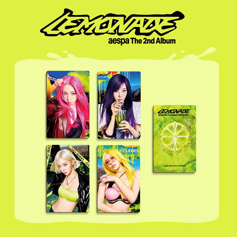 4pcs/set Aespa LOMO Card LEMONADE Photocards KPOP Album Collection Card