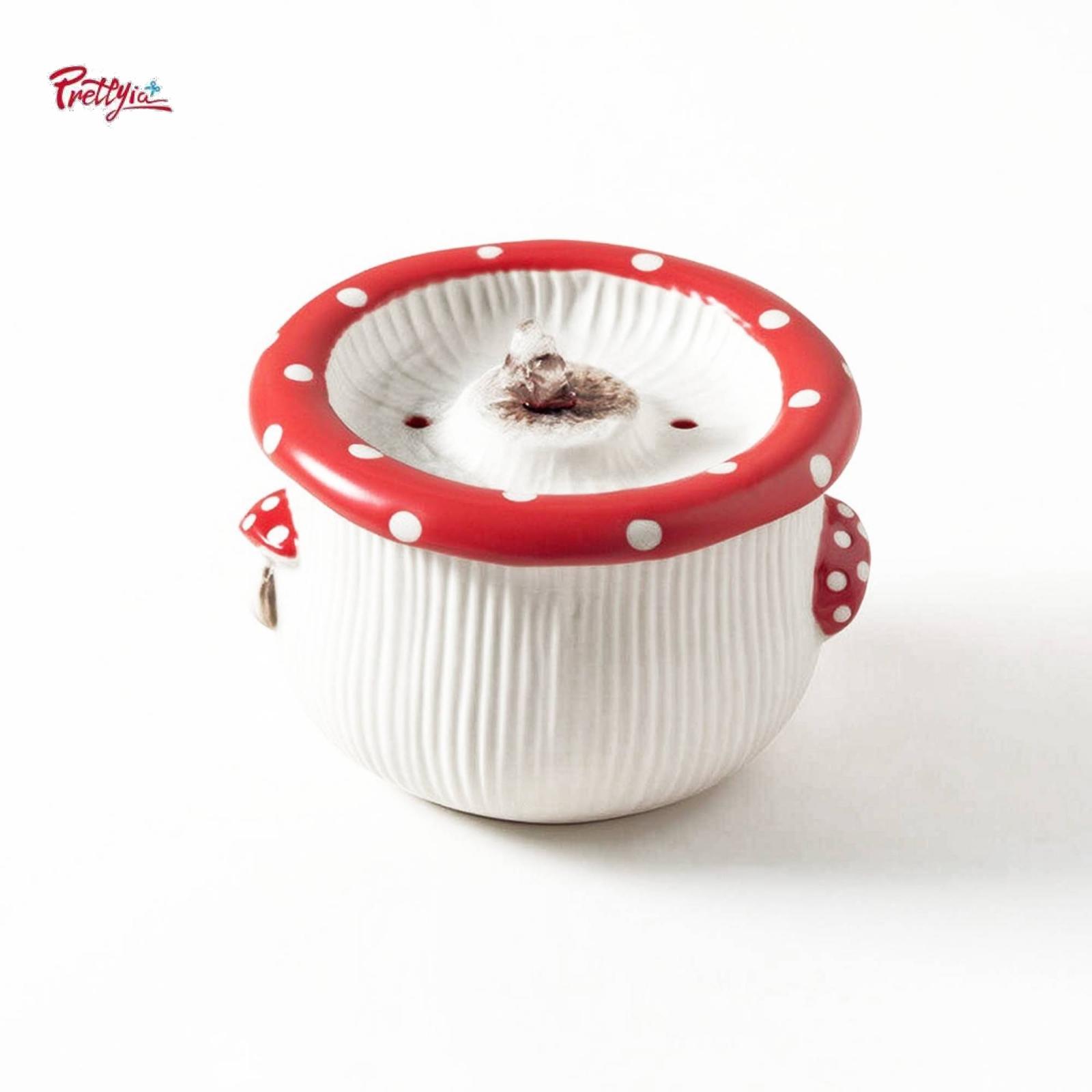 Prettyia Durable Ceramic Animal Water Dispenser Filtered Pet Fountain Bowl for Cats and Small Dogs Indoor Tabletop Use ราคา 5,364 บาท*ส่งฟรี