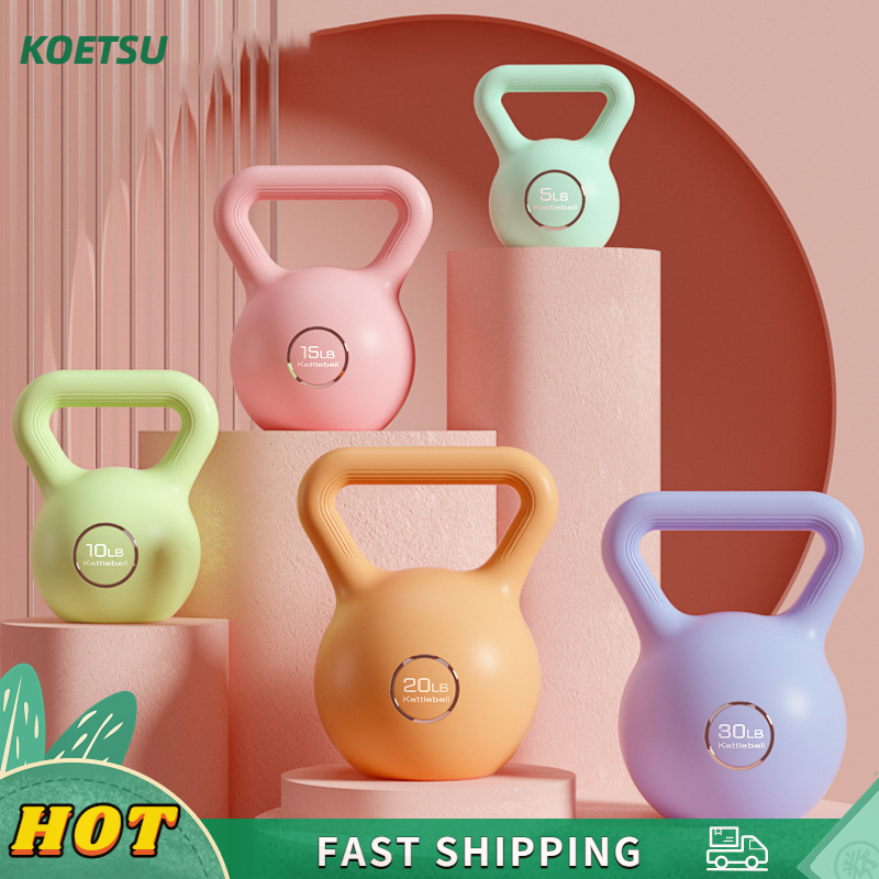 KOETSU【COD】Macaron colored kettlebells for women, small dumbbells, home squat fitness equipment, private teaching for slimming arms, arm muscle training, and pot lifting