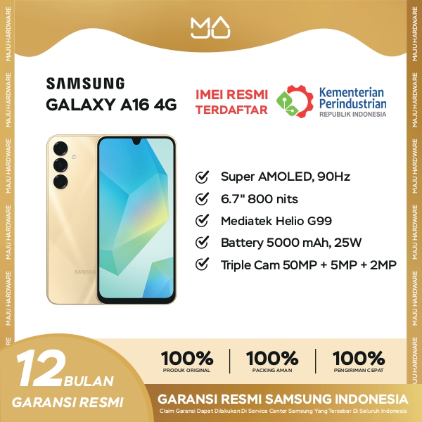 Samsung Galaxy A16 8/256GB - Garansi Resmi Harga  2,935,000 Ringgit*Penghantaran Percuma