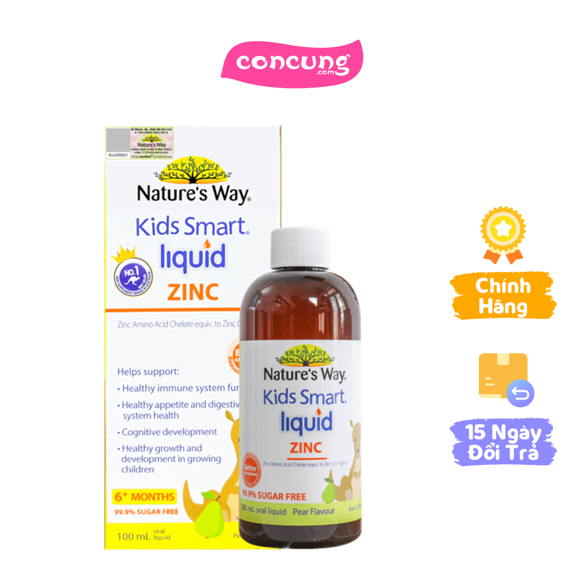 Thực phẩm bảo vệ sức khỏe Nature’s Way Kids Smart Liquid ZinC