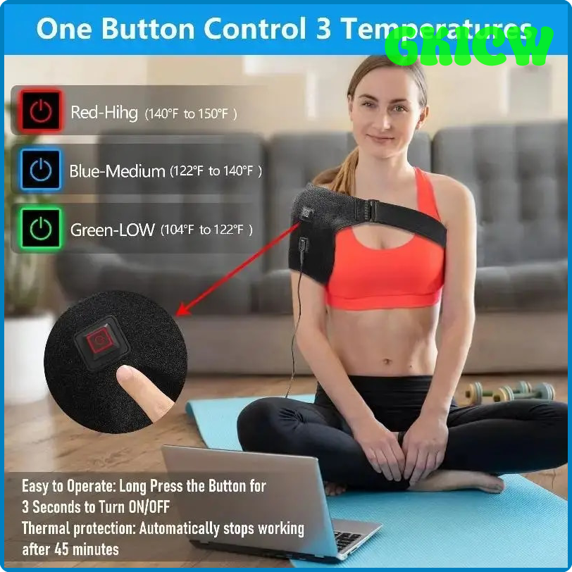 KIVHJ Unisex Warm Heated Shoulder Brace, USB Heated Shoulder BraceSupport Wrap Warm Shoulders and Warm Shoulders LKJVE