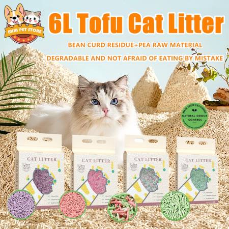 Plant-based Tofu Cat Litter 6L - Kitty Litter Toilet