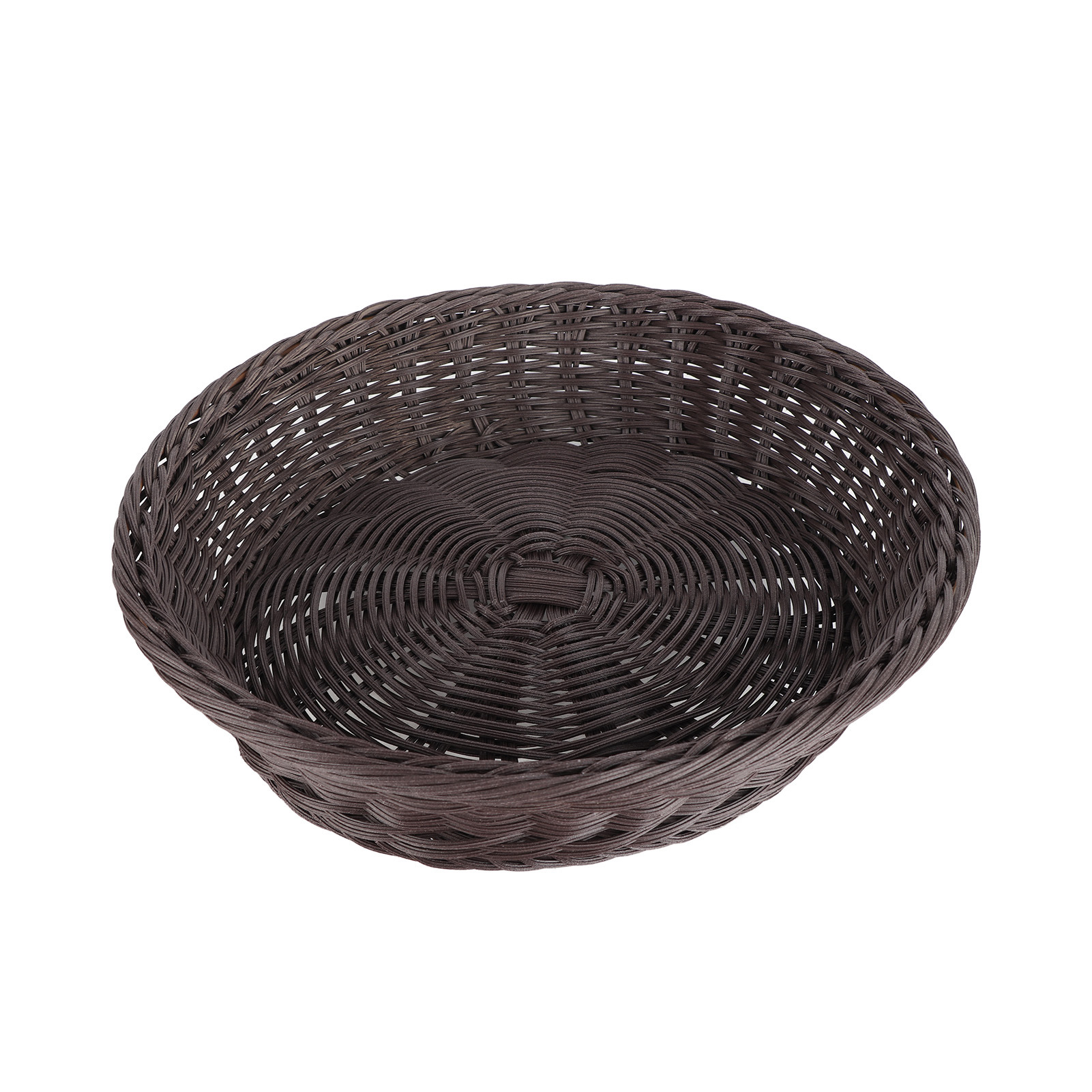 Fruit Basket dệt an toàn mây giả hình tròn phong cách đồng quê dệt thực phẩm lưu trữ giỏ công suất vừa phải cho tiệm bánh cho siêu thị