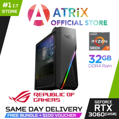【Same Day Delivery】ASUS ROG Strix G15DK-R5800X(RTX3060)Nvidia GeForce RTX3060(12GBDR6) | AMD Ryzen 7 5800X | 32GB DDR4 | 1TB PCIe SSD | Win10 Home | 3Y Warranty | Bundled with Keyboard and Wired Mouse