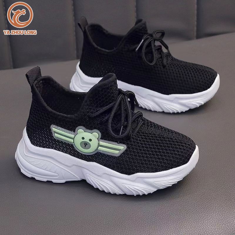 Ya zhou Giày thể thao dài cho trẻ em giày lưới Giày sneaker thoáng khí cho bé trai giày thường ngày cho bé gái giày lưới Giày đi bộ Comfort tính di động thông gió
