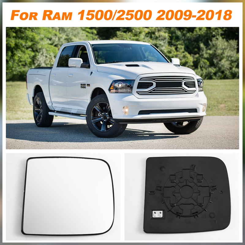 【Latest model】Side Heated Wing Mirror Glass Lens 68067728AA 68067729AA for Ram 1500 2500 2009-2018 Car Rear View Mirror ราคา 1,906 บาท*ส่งฟรี
