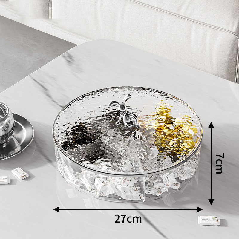 Store HHDKE5 Khay trái cây cao cấp đặt khay đồ ăn nhẹ khay kẹo khay phòng khách nhà cao cấp xuất hiện cuối bảng quay khay trái cây khô