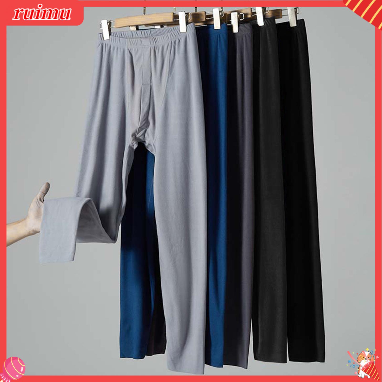 Ruimu Hai Mặt Chải Quần giữ nhiệt thiết kế chải đồ Lót Giữ Nhiệt Người Đàn Ông Của cách nhiệt Thắt lưng co giãn quần áo ngủ dài cho bé Cho du lịch leo núi màu trơn Đáy Quần Cho trường học