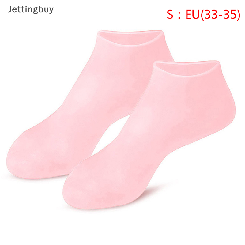 Jettingbuy Flash Sale 1Pair Silicone Moisturizing Gel Heel Socks Cracked
