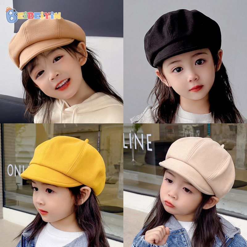 [BEIBEIYIN Korean style children's hat girl beret octagonal hat,Insular Korean style children's hat girl beret octagonal hat,] ราคา  164 บาท*ส่งฟรี